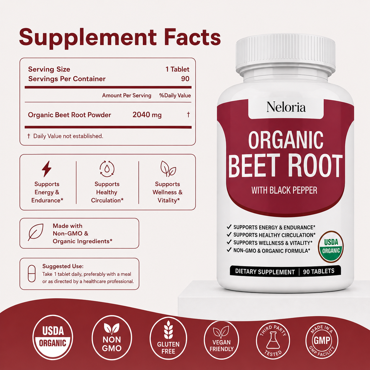 Organic Beet Root Tablets